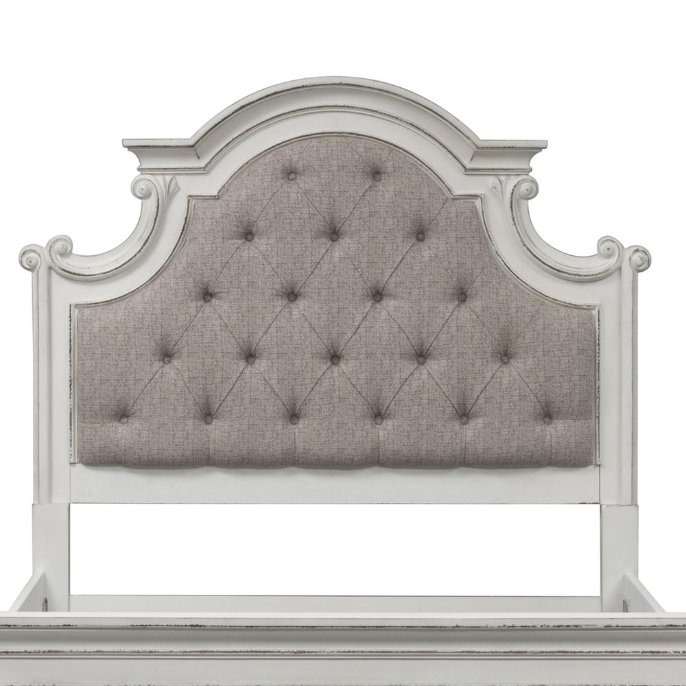 Magnolia Manor Full Upholstered Panel Headboard in Antique White