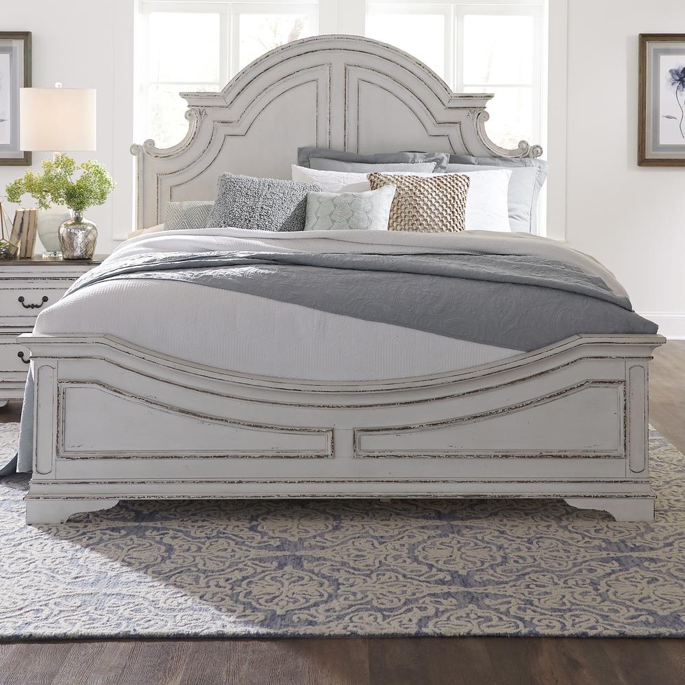 Magnolia Manor Queen Panel Bed in Antique White