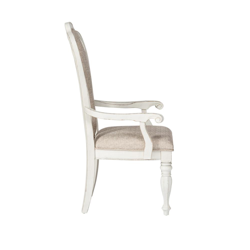 Magnolia Manor Splat Back Upholstered Arm Chair (RTA) in Antique White