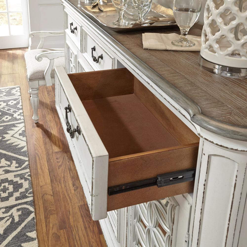 Magnolia Manor Hall Buffet in Antique White