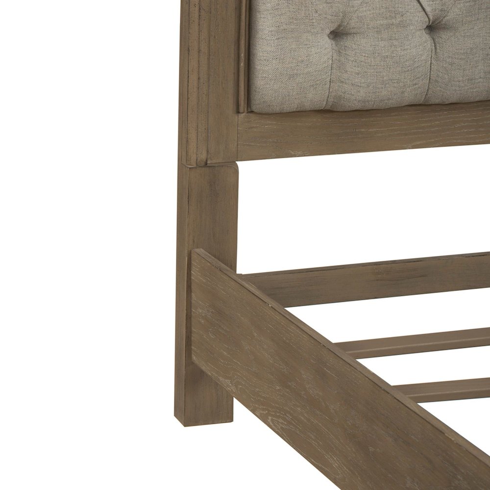 Magnolia Manor King Uph Bed in Weathered Bisque