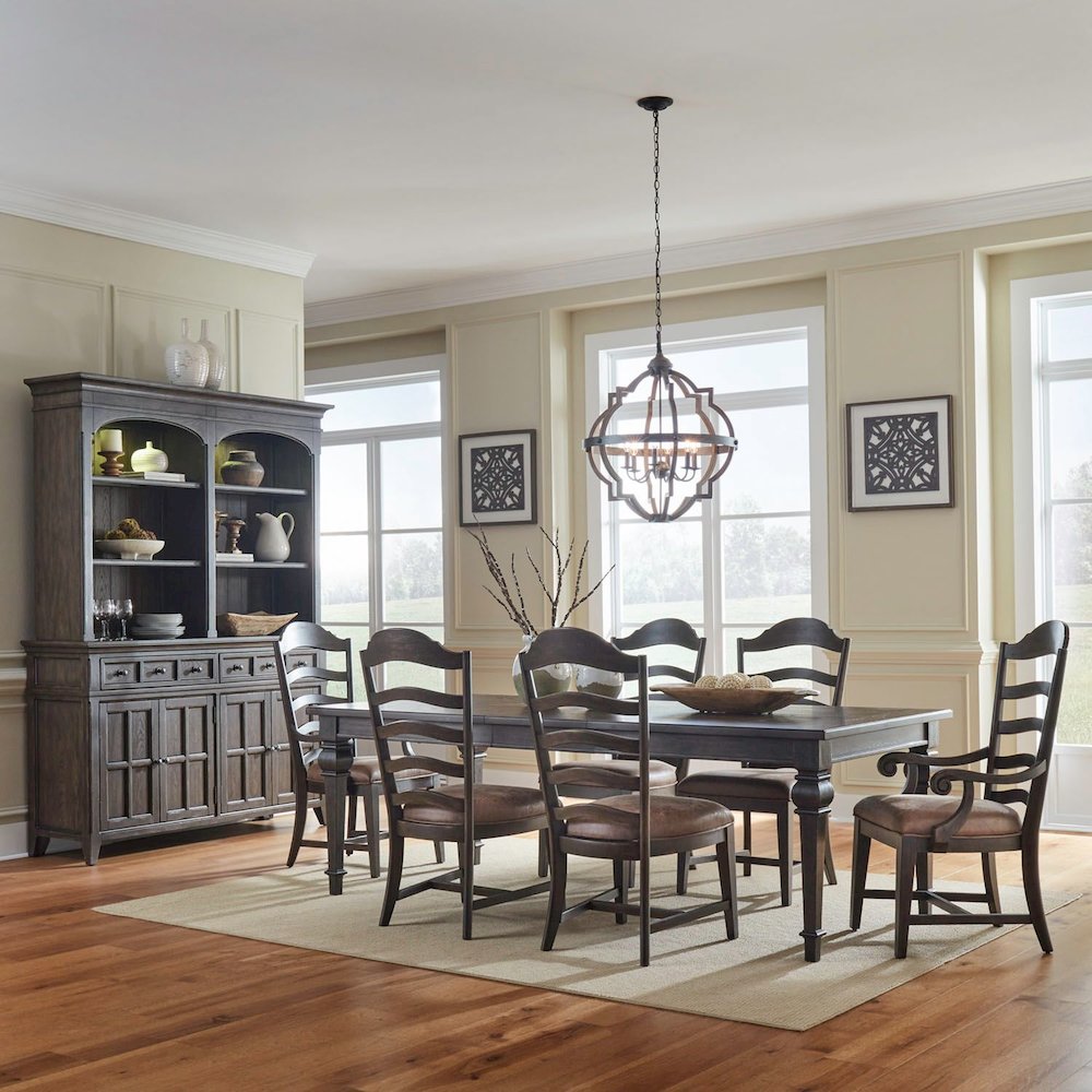Paradise Valley Alt 7 Piece Rectangular Table Set - 2 Arm Chairs, 4 Side Chairs