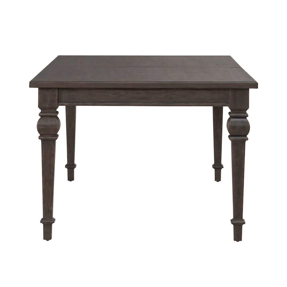Paradise Valley Rectangular Leg Table 18" Self-Storing Leaf - Saddle Brown Oak