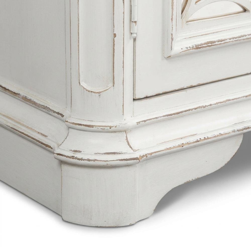 Solid Wood Buffet Cabinet with Storage, Sideboard for Dining Room, White