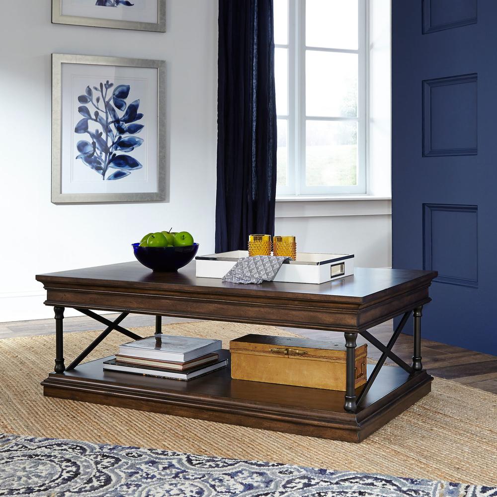 Tribeca Rectangular Cocktail Table in Cordovian Brown