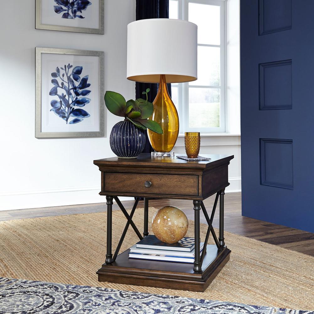 Tribeca Drawer End Table in Cordovian Brown