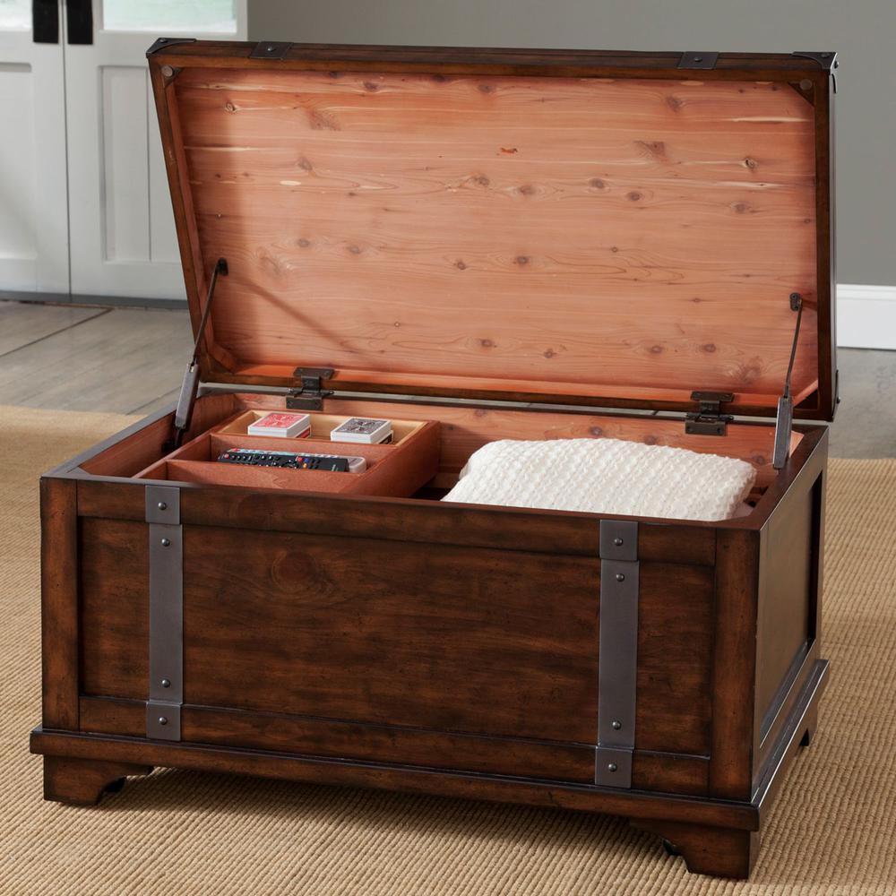 Aspen Skies Storage Trunk in Russet Brown