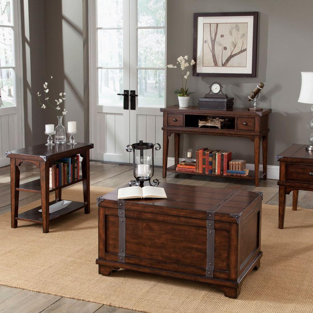 Aspen Skies End Table in Russet Brown