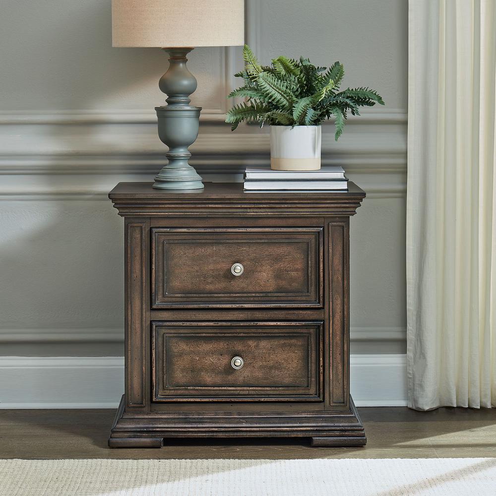 2 Drawer Night Stand w/ Charging Station