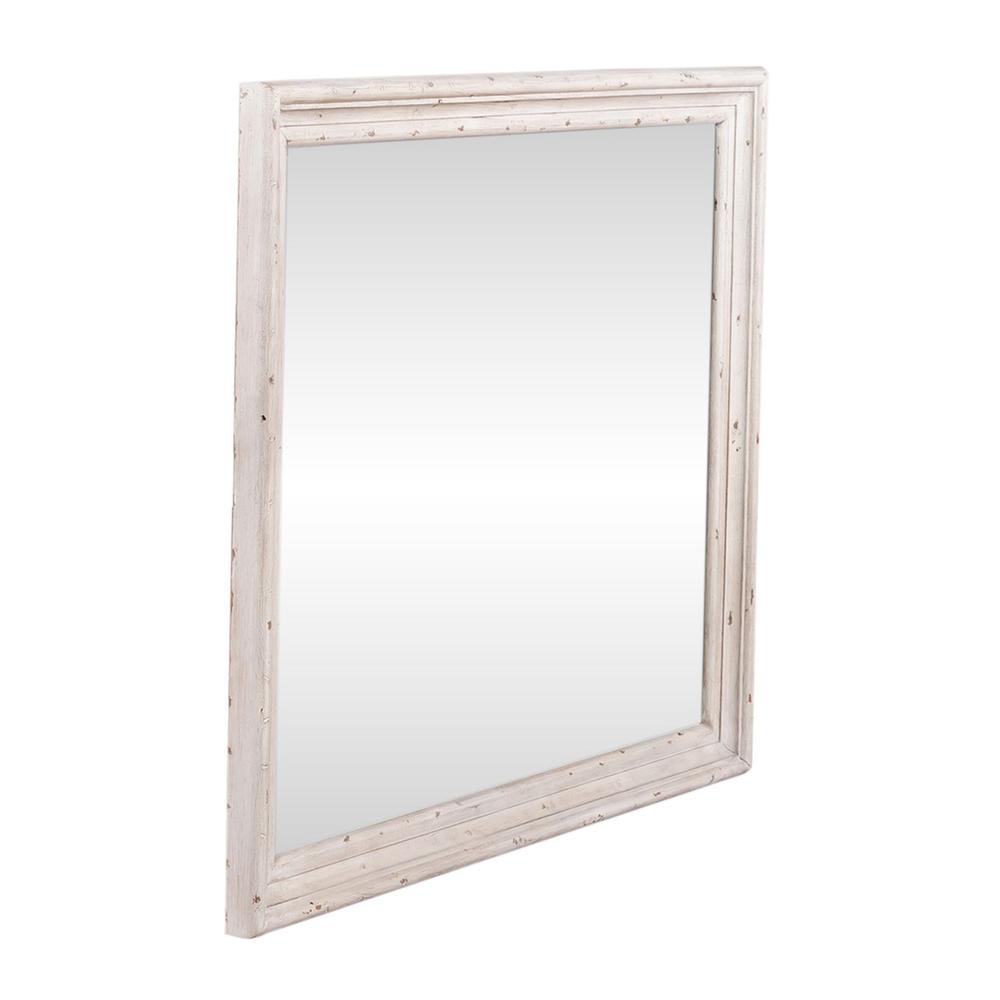 Big Valley Dresser & Mirror in Whitestone w/ Heavy Distressing