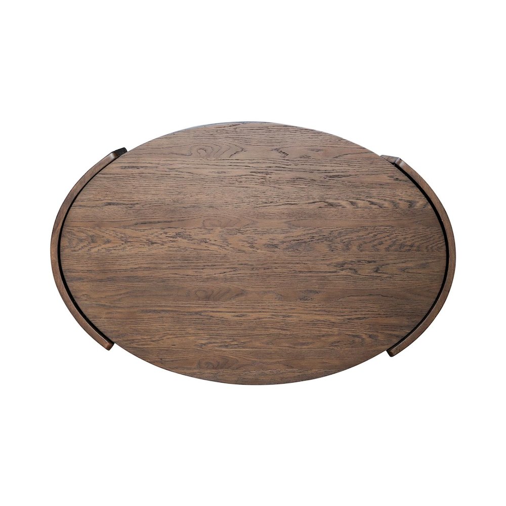 Warren Park 3 Piece Table Set - Oval Cocktail, 2 End Tables, Coffee Brown Oak