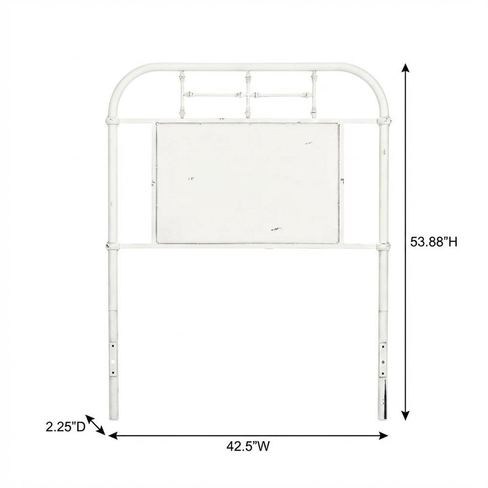 Distressed Metal Twin Headboard Vintage Style Metal Tube Frame