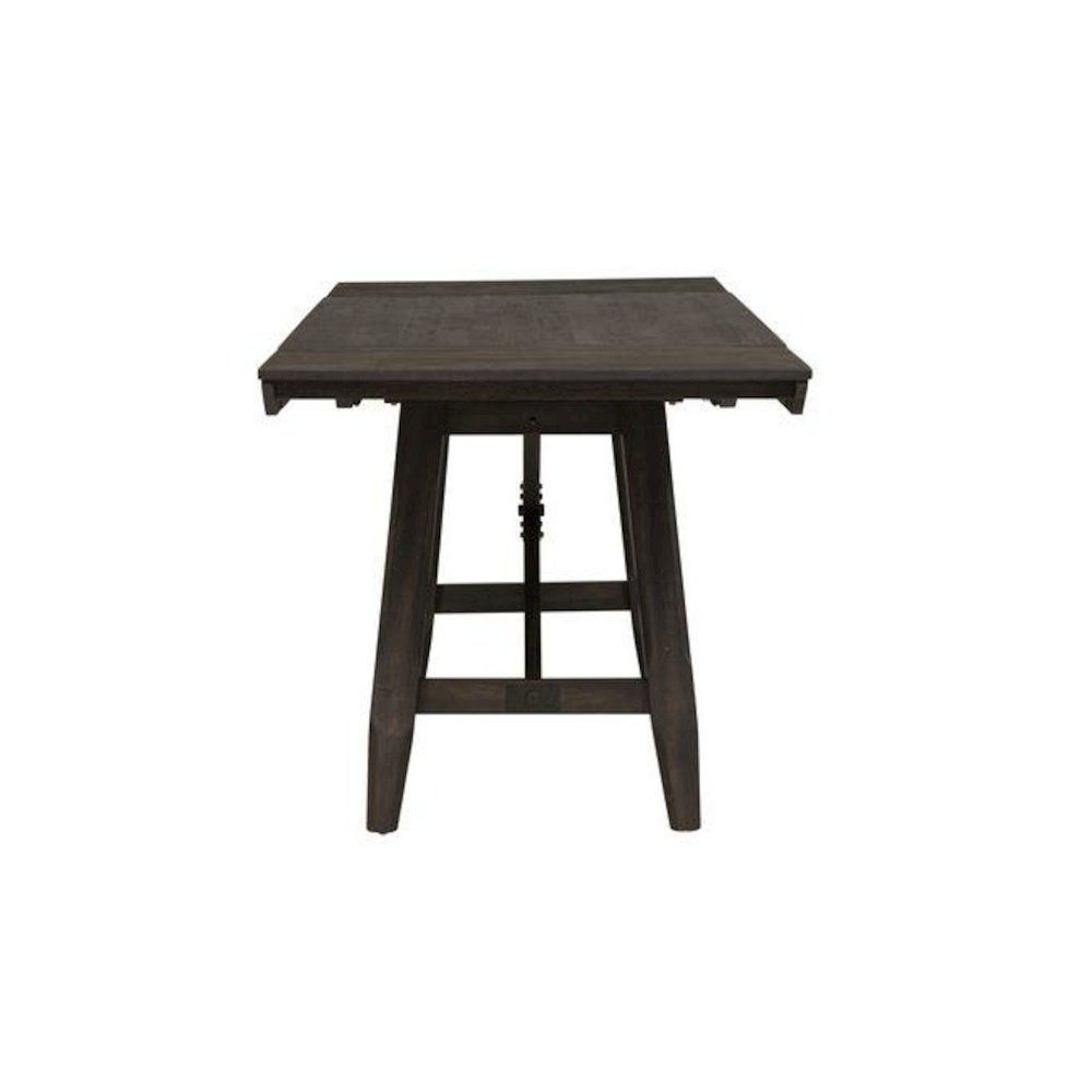 Double Bridge Optional 5 Piece Gathering Table Set in Dark Chestnut