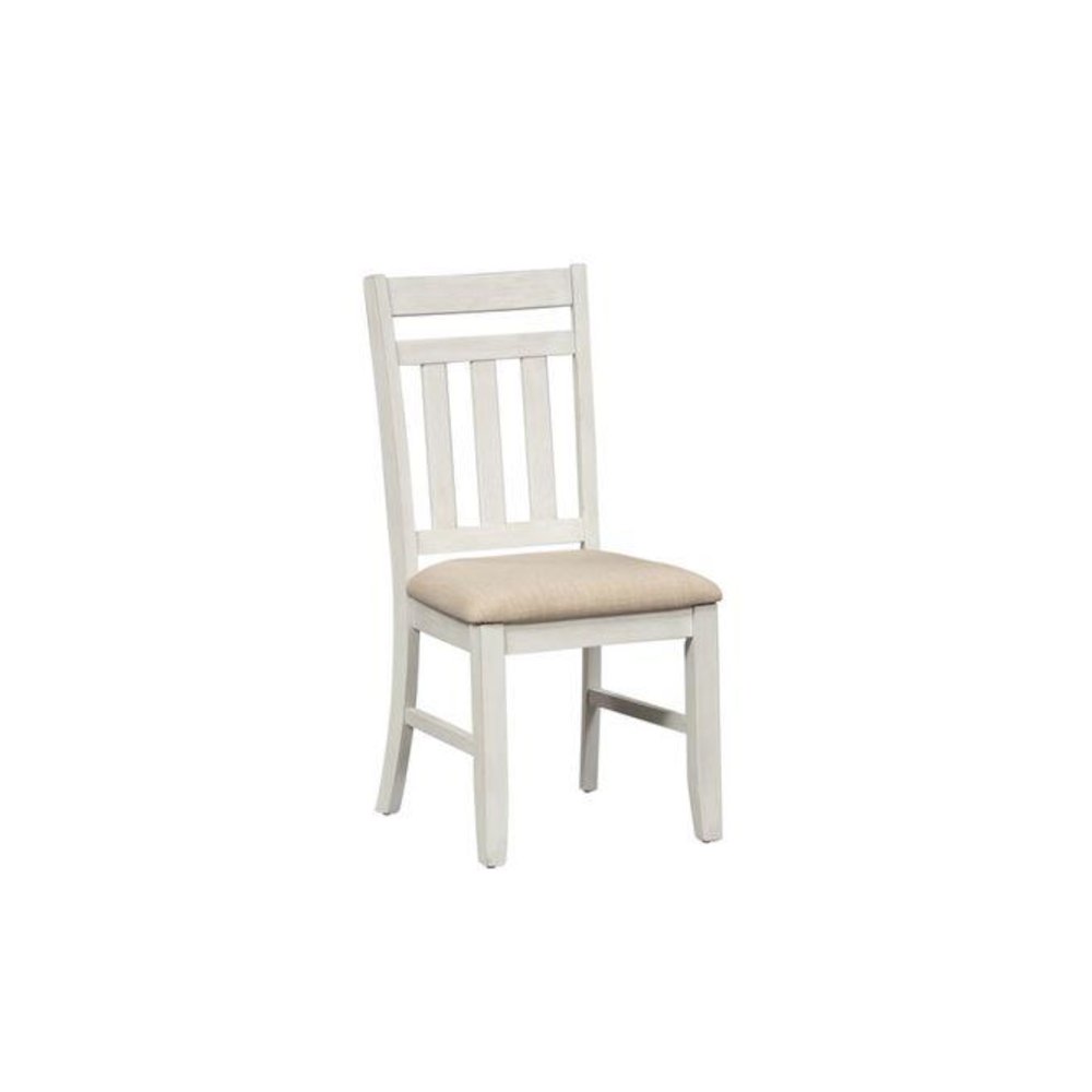 5 Piece Rectangular Table Set Soft White Wash w/ Wirebrushed Gray Top