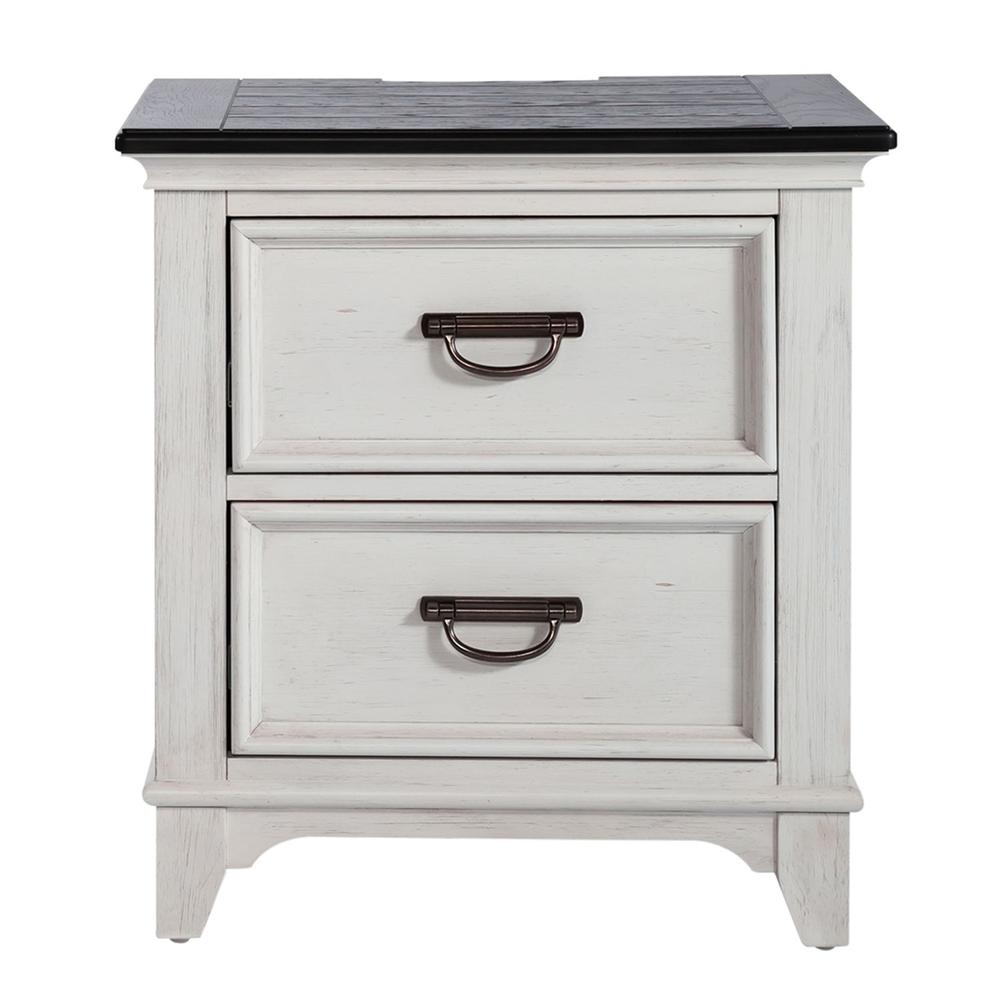 2 Drawer Night Stand w/ Charging Station