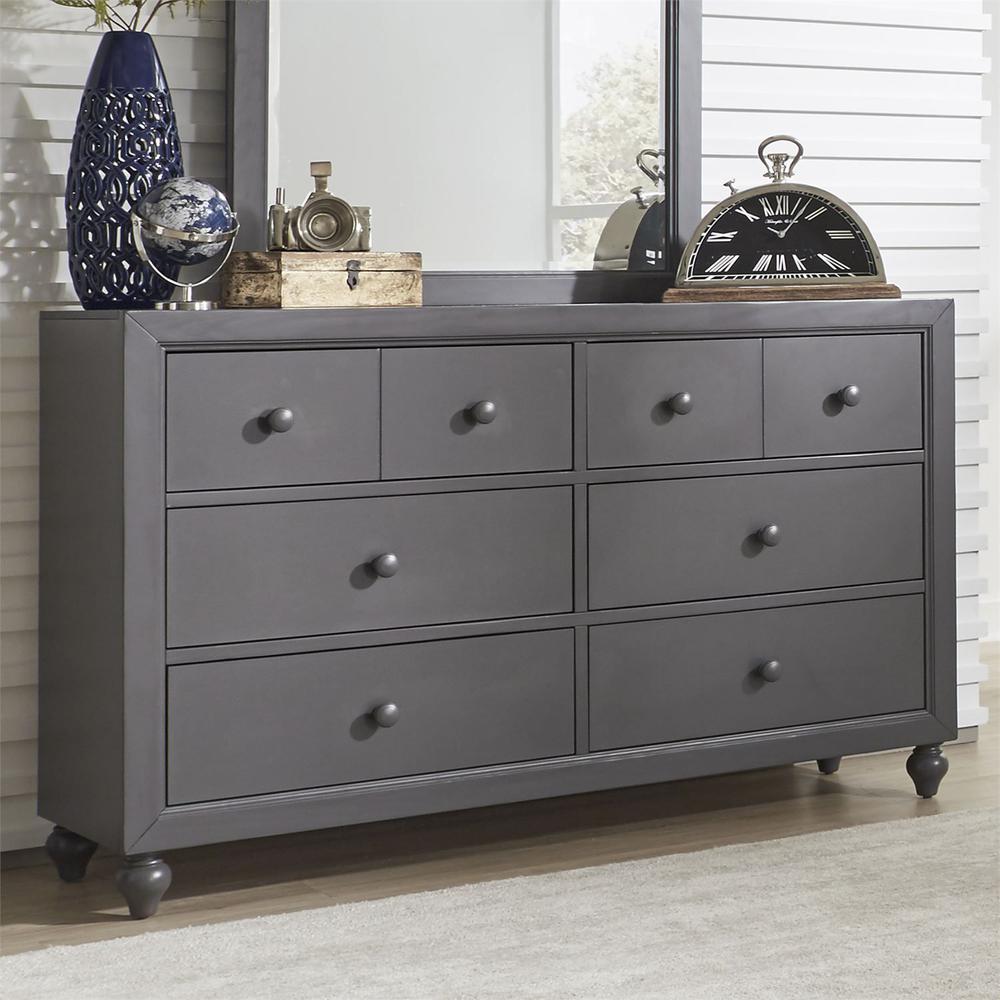 Cottage View 6 Drawer Dresser in Dark Gray