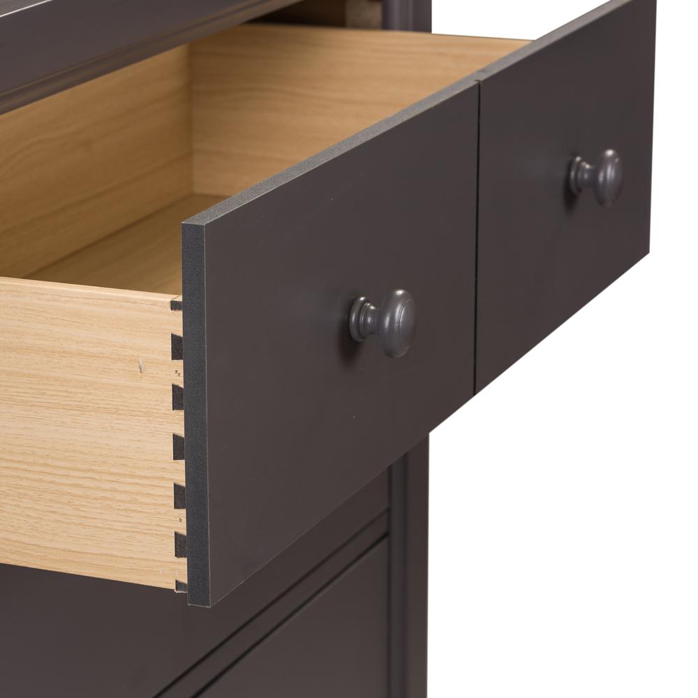 Cottage View 5 Drawer Chest in Dark Gray