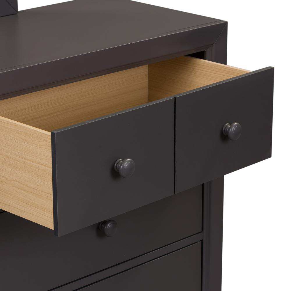Cottage View Dresser & Mirror in Dark Gray