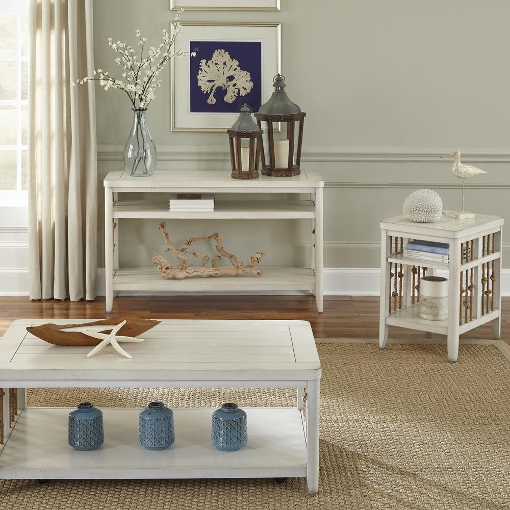 Dockside Chair Side Table in White