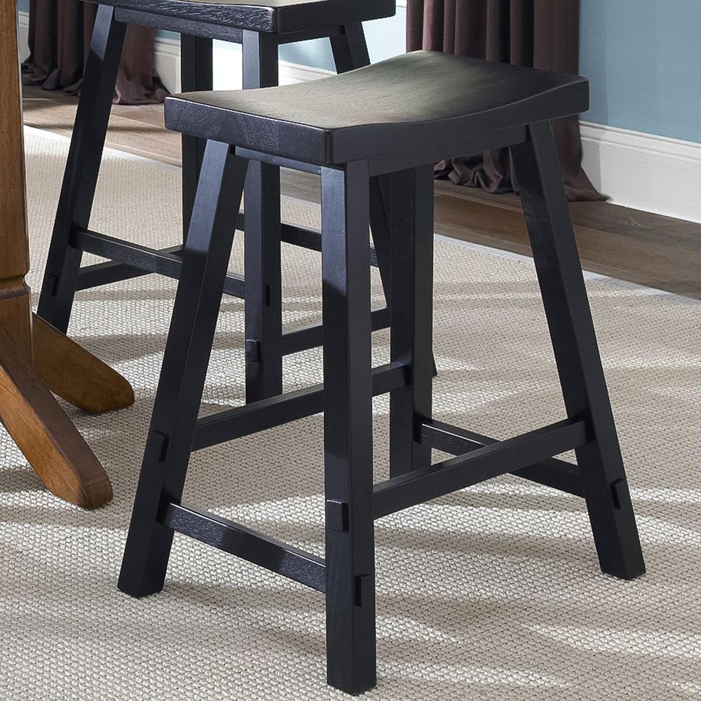 Creations 24 Inch Sawhorse Counter Stool - Black (RTA) in Various
