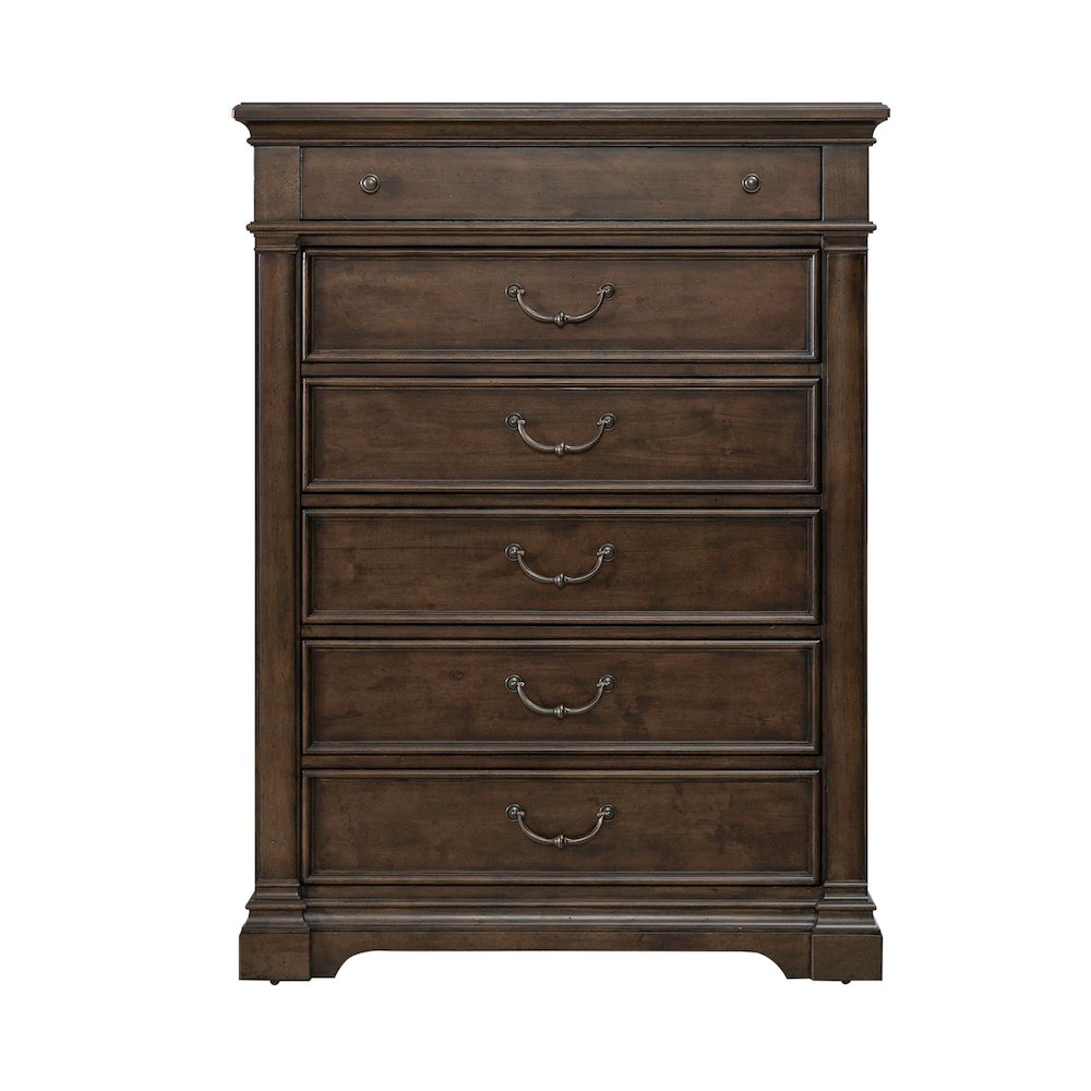 Arden Road 6 Drawer Chest for Bedroom - Satin Cherry