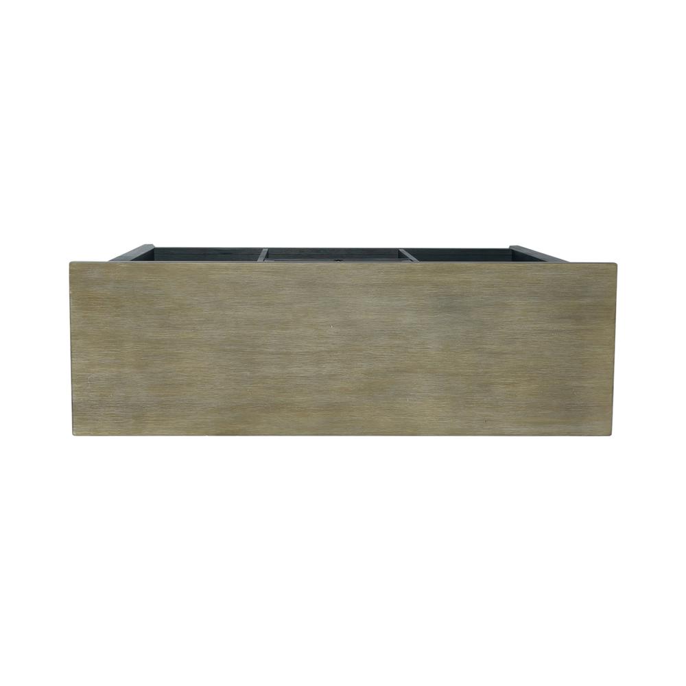 Lakeshore Server- Navy in Wirebrushed Navy w/ Wood Tone Top