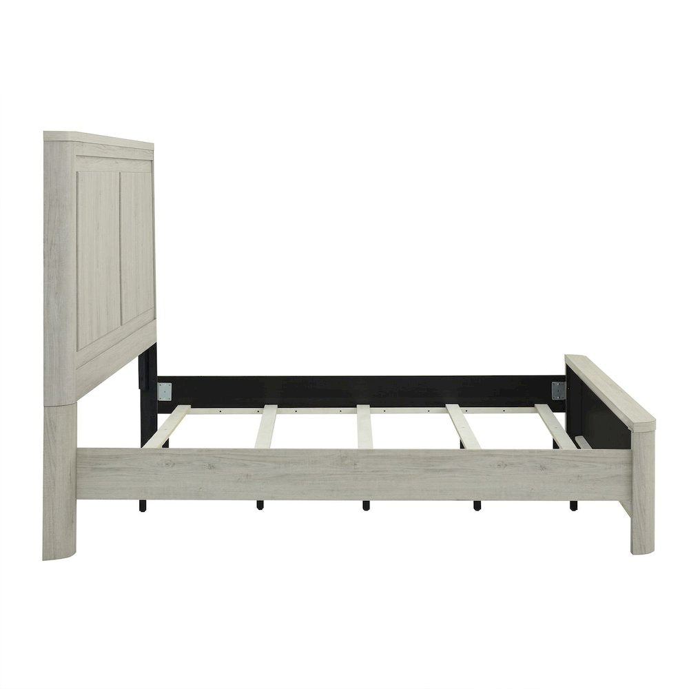 Modern Play Queen Panel Bed - Natural White