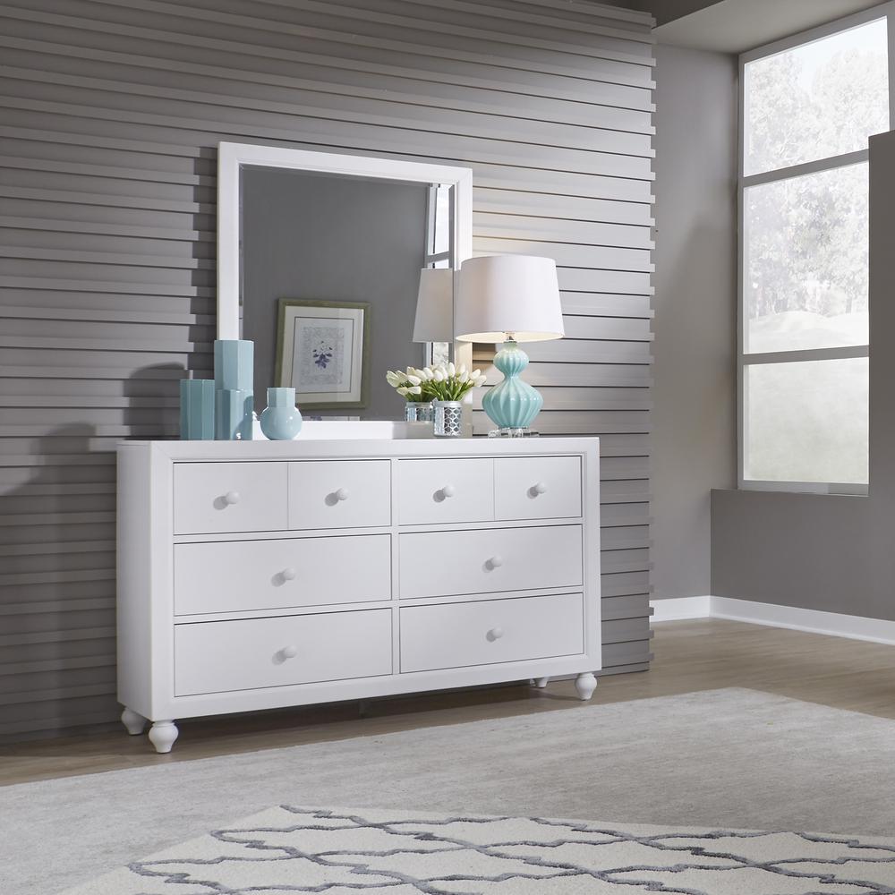 Cottage View Mirror in White