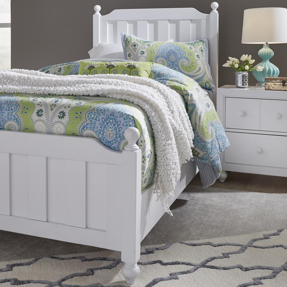Cottage View Twin Panel Bed in White