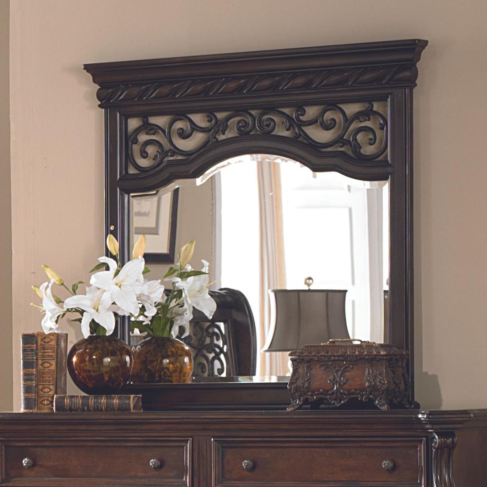 Arbor Place Landscape Mirror in Brownstone