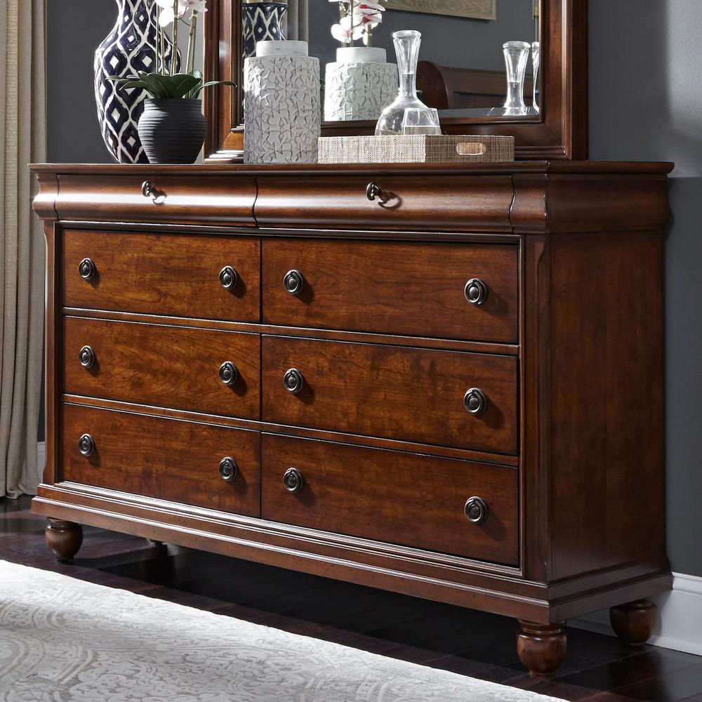 Rustic Traditions 8 Drawer Dresser in Rustic Cherry