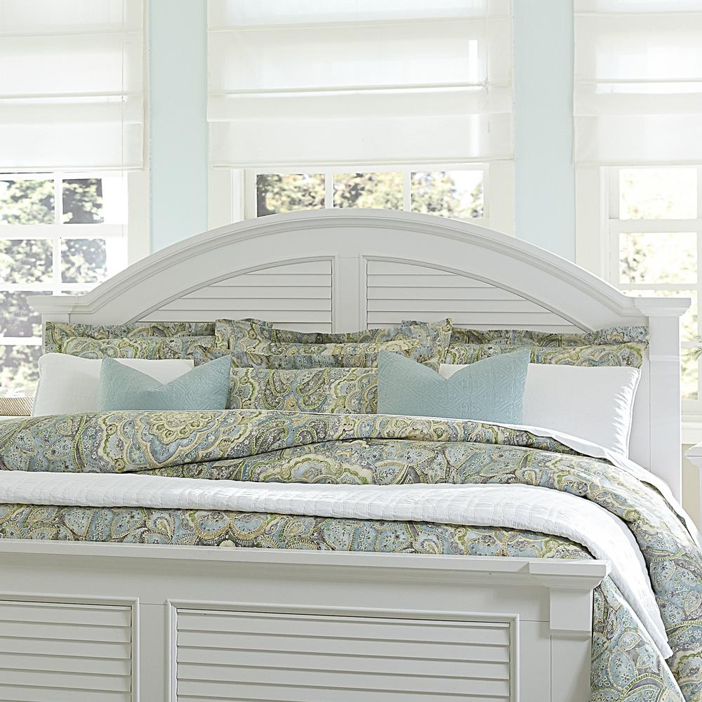 Summer House I Queen Panel Headboard in Oyster White