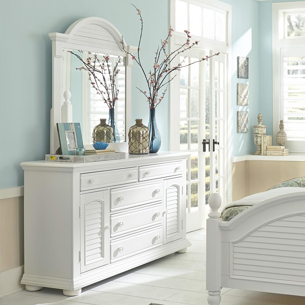 Summer House I Mirror in Oyster White