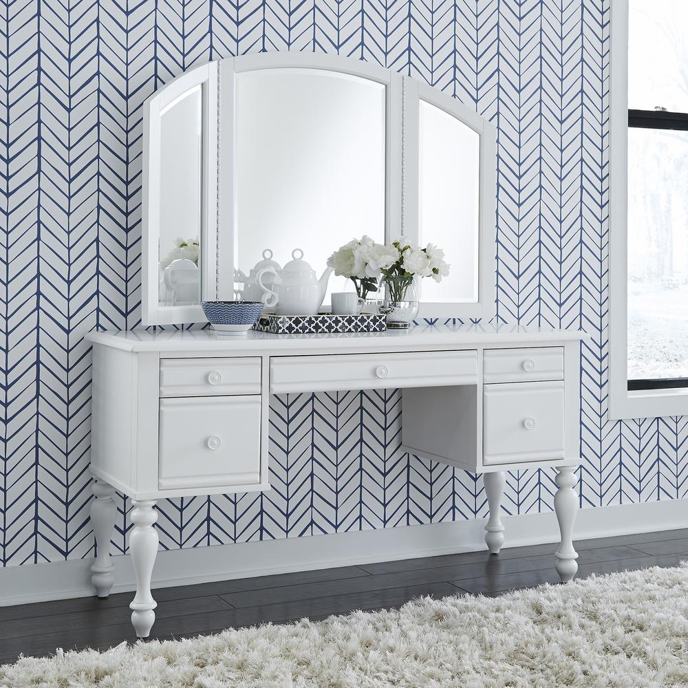 Summer House I Vanity Mirror in Oyster White
