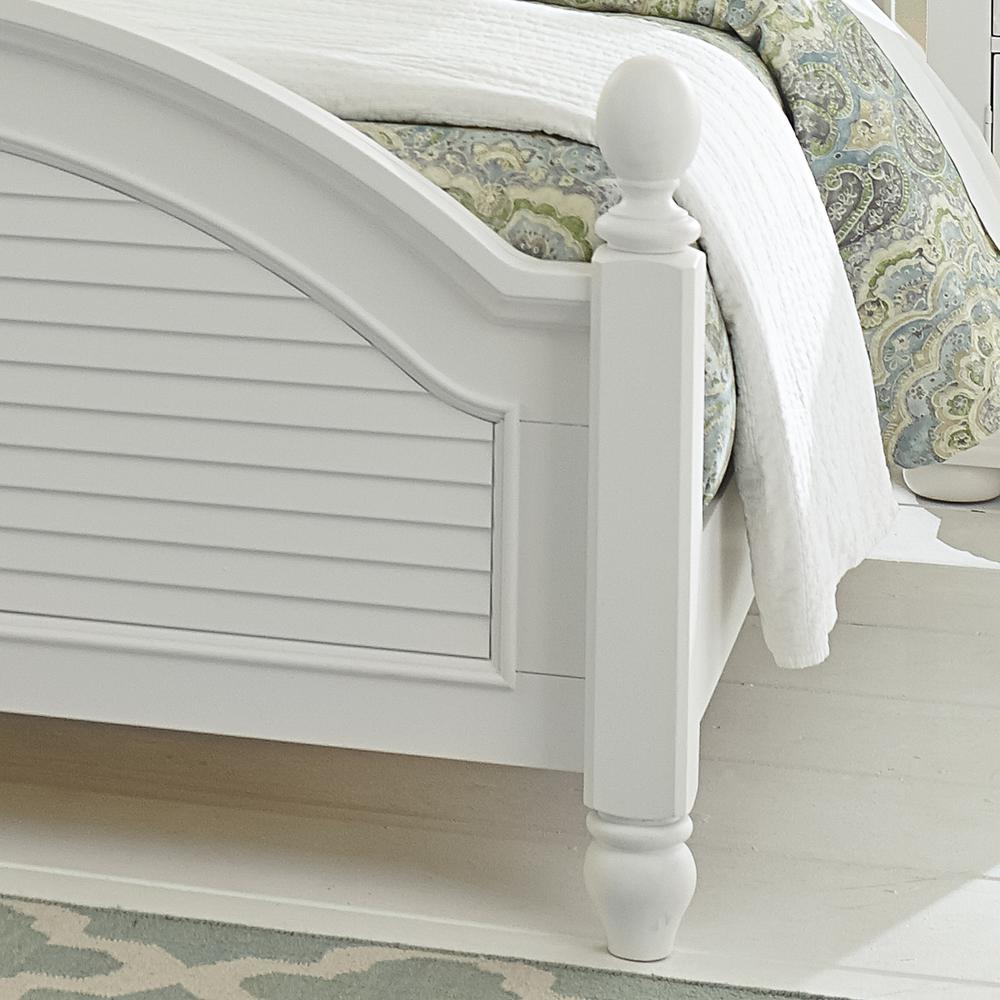 Summer House I King Poster Bed in Oyster White