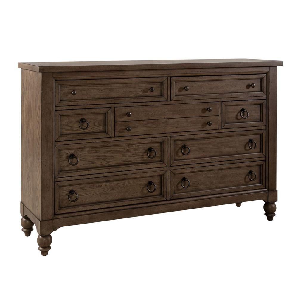 Americana Farmhouse Dresser & Mirror in Dusty Taupe