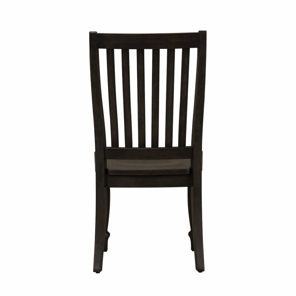 Harvest Home Slat Back Side Chair (RTA)-Set of 2 in Chalkboard