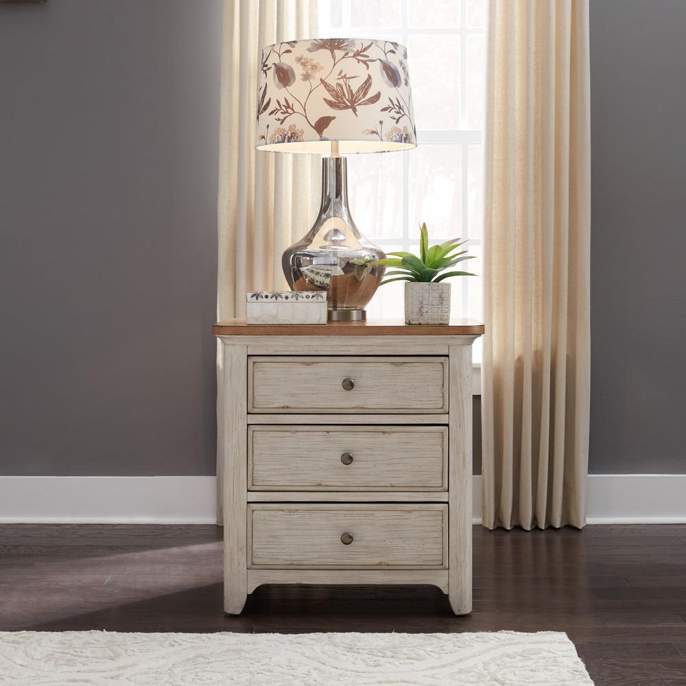 3 Drawer Night Stand w/ Charging Station