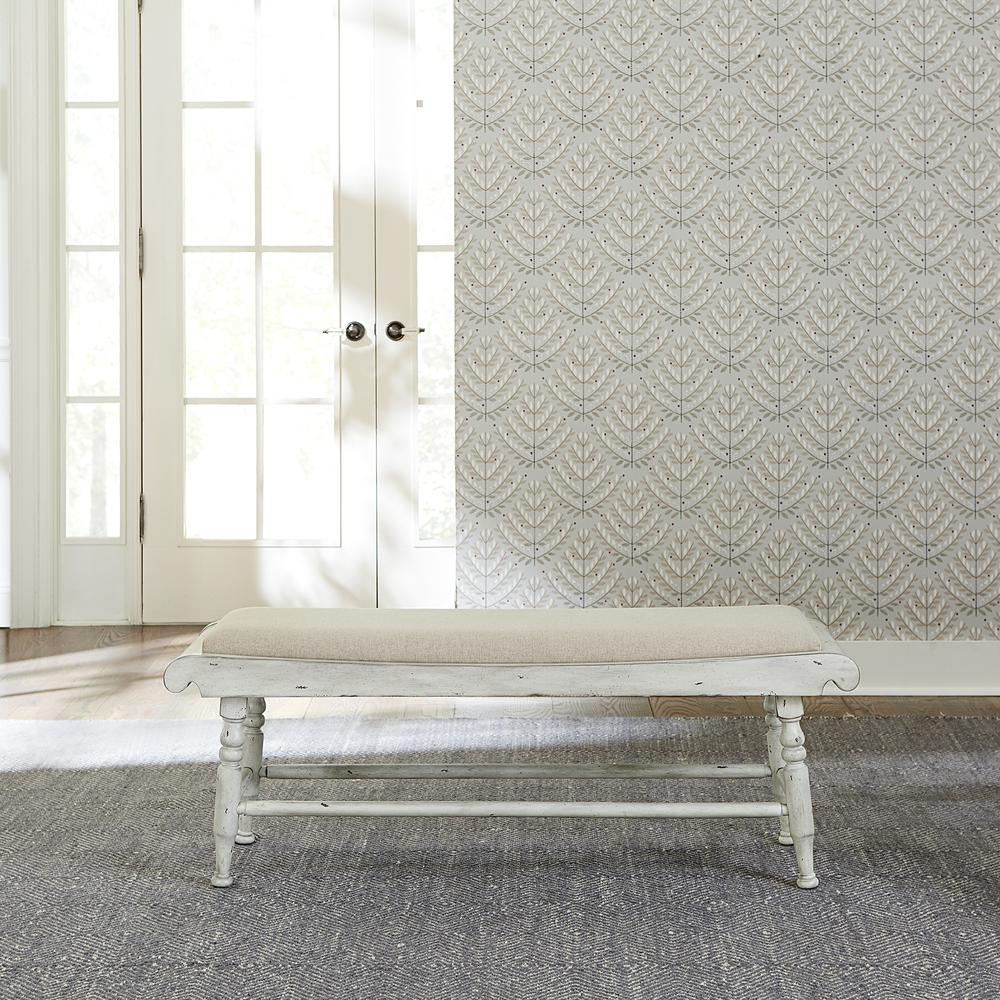 Whitney 6 Piece Rectangular Table Set in Antique Linen w/ Weathered Gray