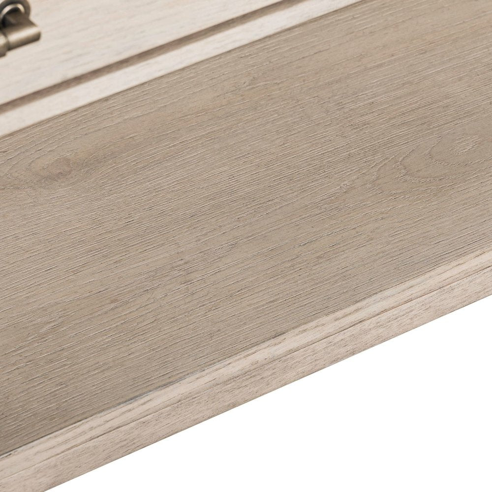Rectangular Drawer Cocktail Table for Living Room - Sanctuary White Oak Wood
