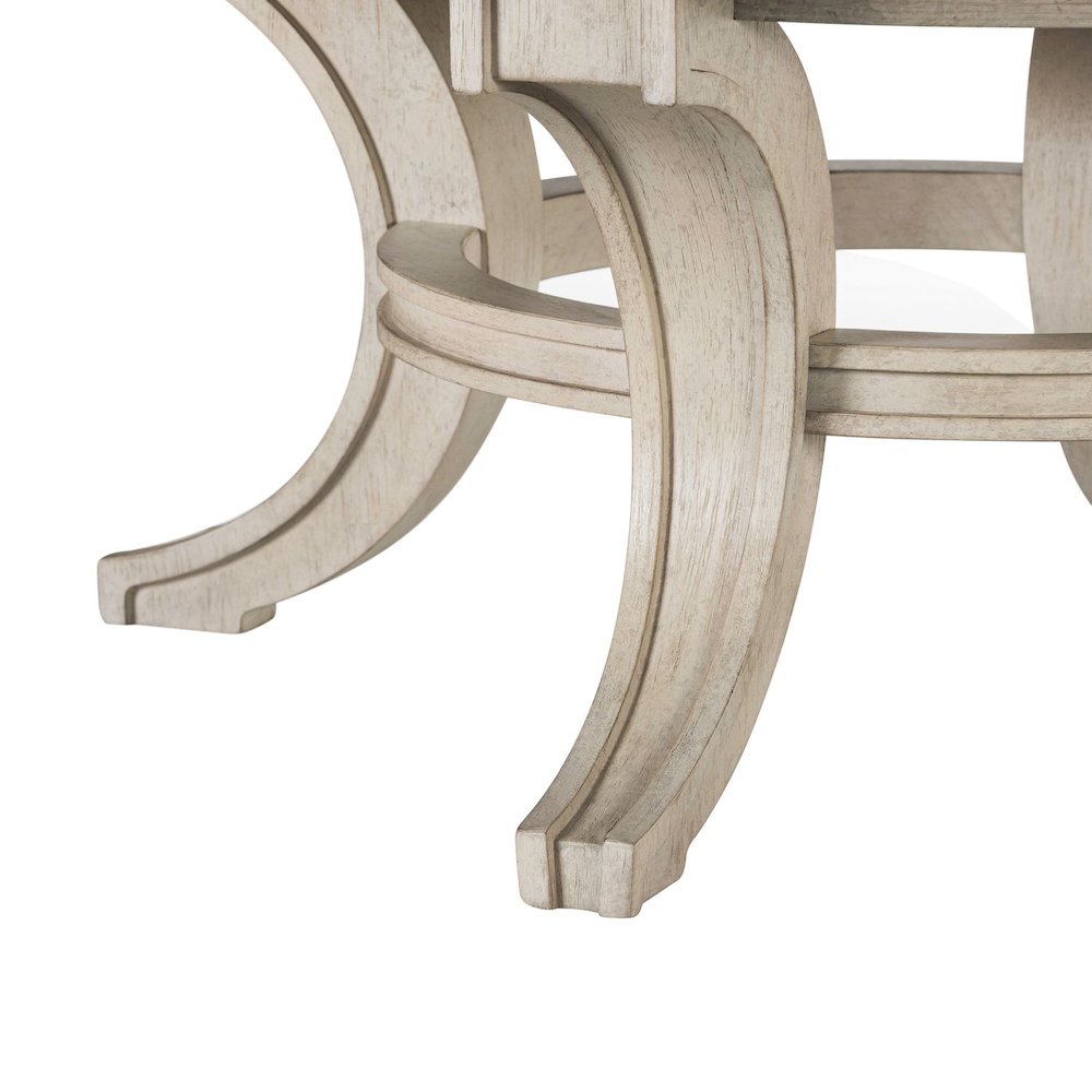 Round Cocktail Table for Living Room Traditional - Sanctuary White Oak Wood