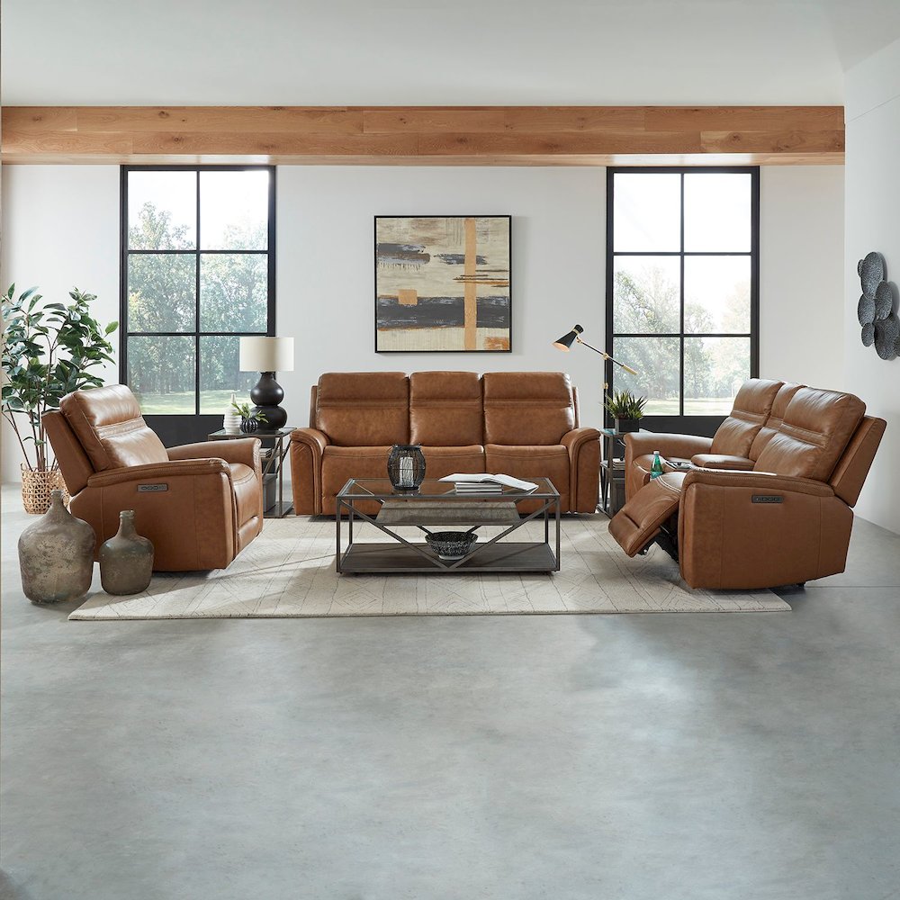 Cooper Cooper Sofa & Loveseat - Camel Leather