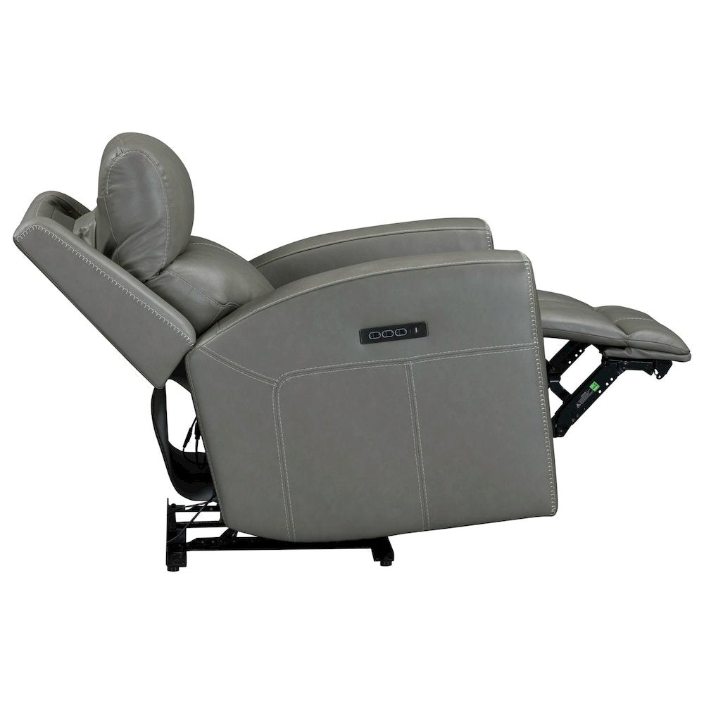 Camden Triple Power Wall Recliner Living Room Chair - Aline Light Gray Leather
