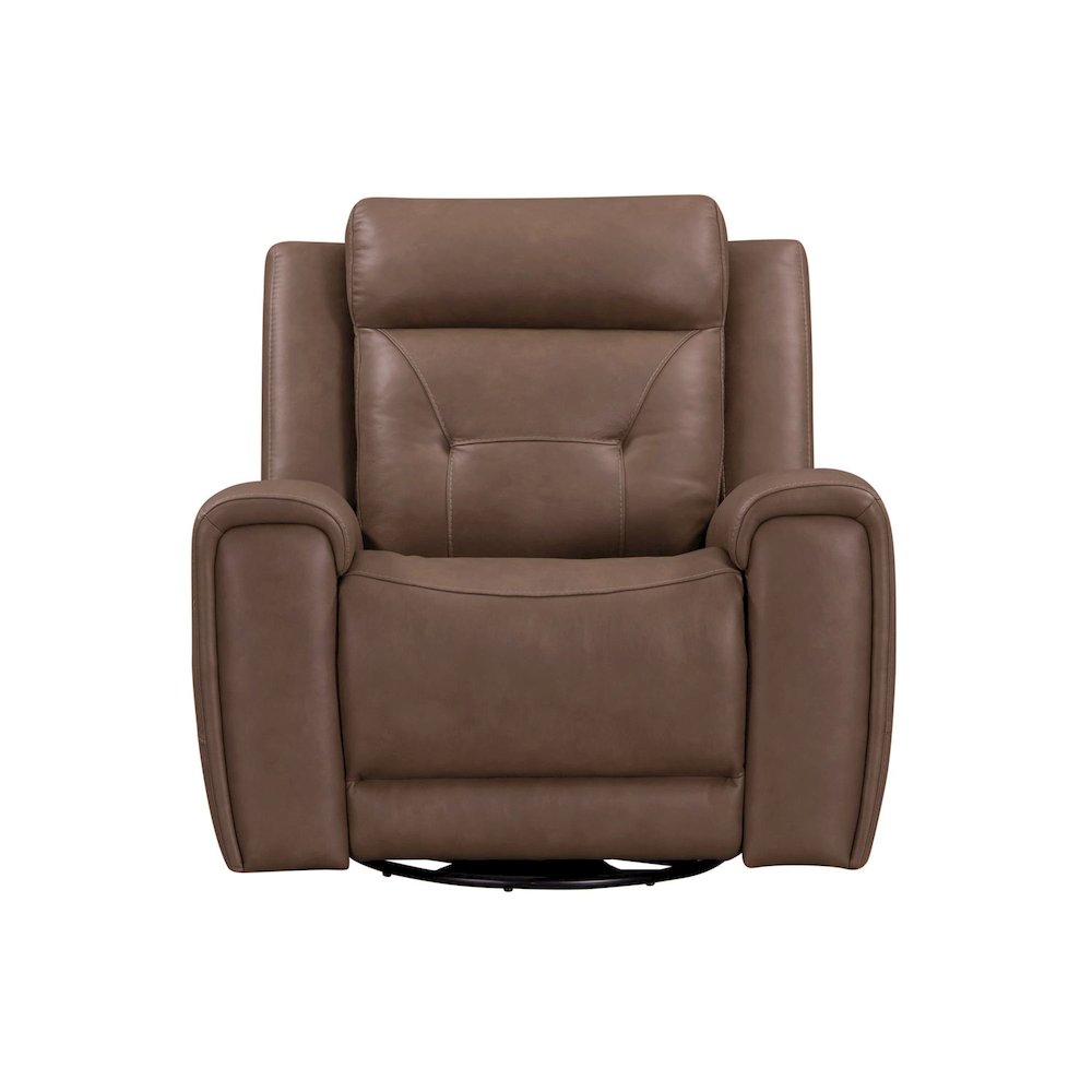 Beckham Power Recline Set with Sofa & Recliner - Aline Saddle Brown Leather