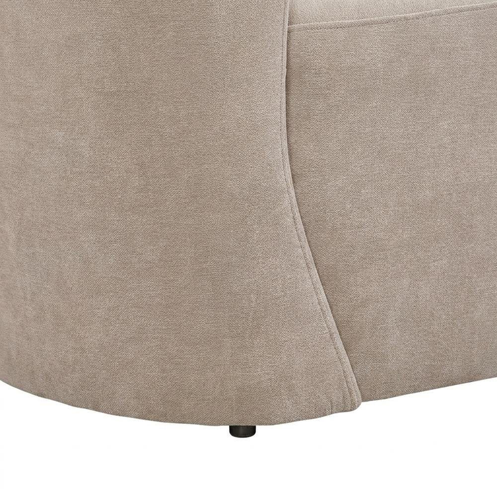Solid Wood Upholstered Accent Dining Chair with Castors, Eclectic Style, Brown