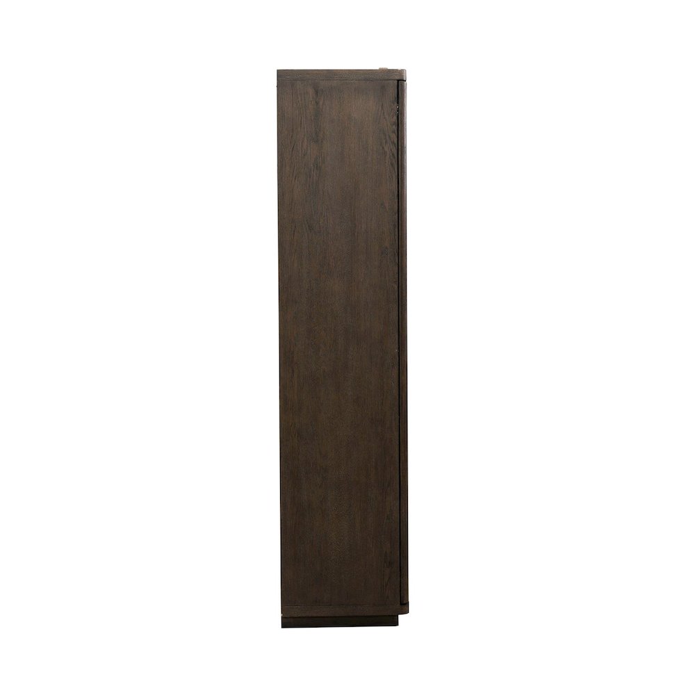 Cascade Falls Display Cabinet for Dining Room with LED Light- Satin Espresso