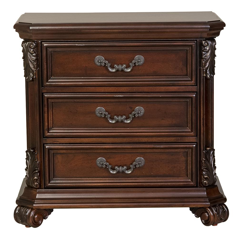Messina Estates 3 Drawer Night Stand in Cognac