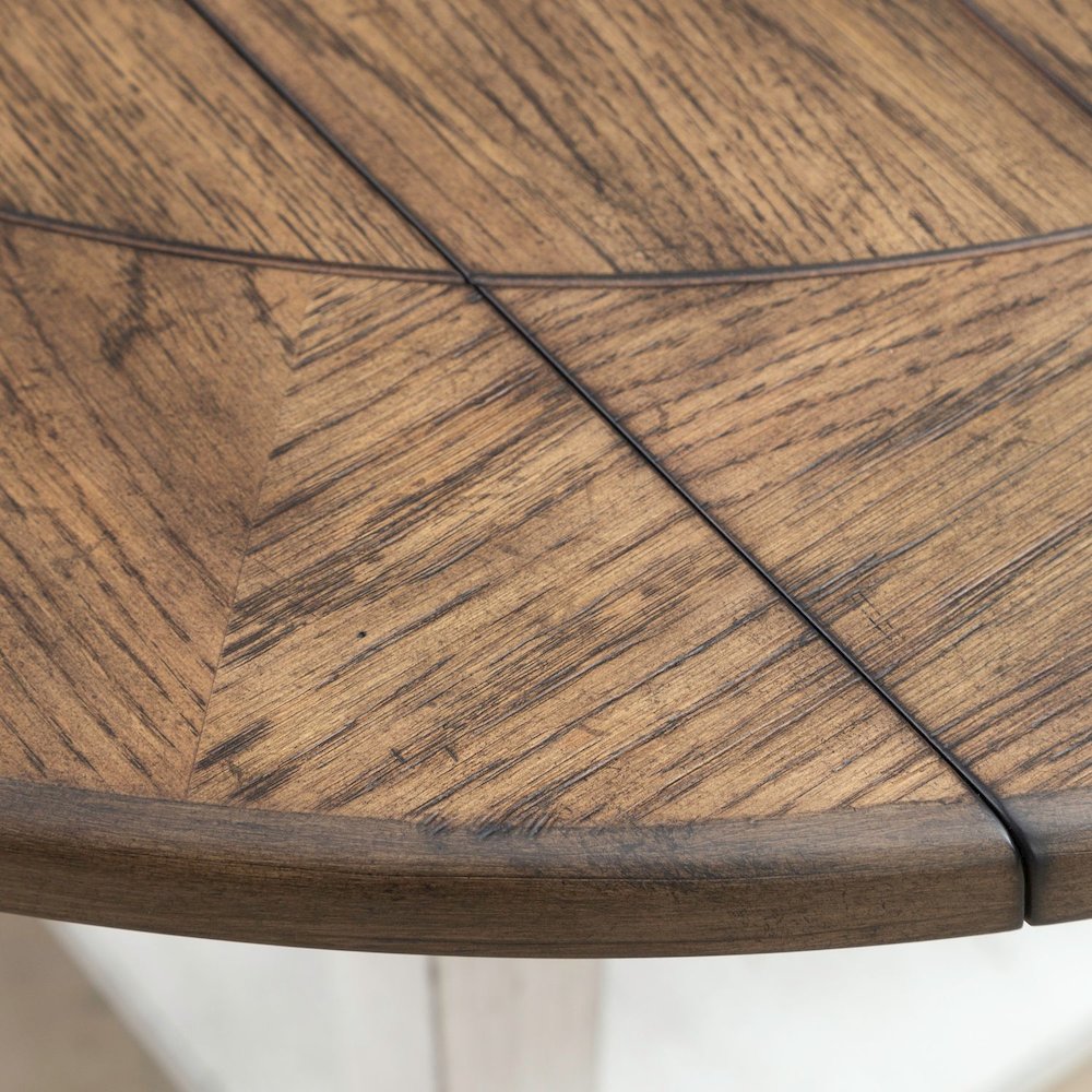 Al Fresco Drop Leaf Table for Dining Room - Graphite & Whitestone