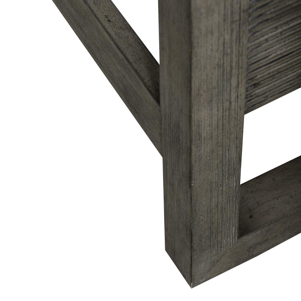 Liberty Furniture Bartlett Field Console Bar Table in Driftwood