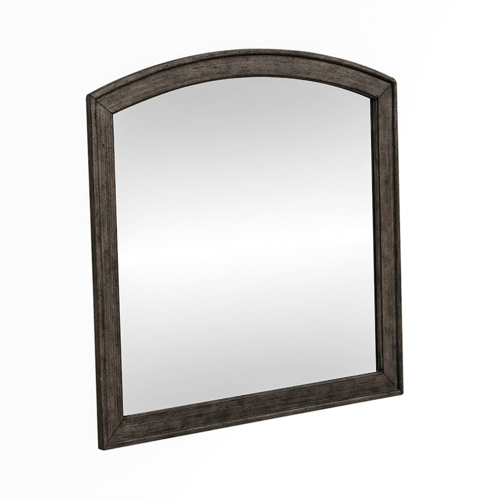 Avalon Arched Mirror - Coffee Bean Oak Wood Frame